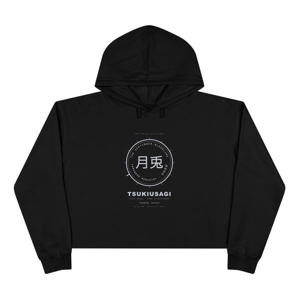 TSUKIUSAGI Bloodline Crop Hoodie — Born in September