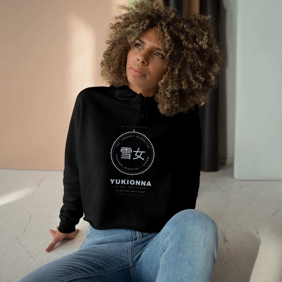 YUKIONNA Bloodline Crop Hoodie — Born in January — view 3