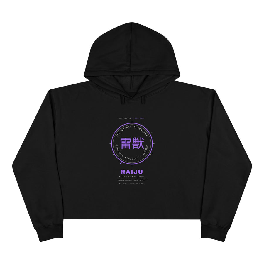 RAIJU Bloodline Crop Hoodie — Born in August — view 1
